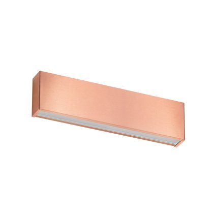 Linea Light Box_W1, měděné nástěnné svítidlo, 14W LED 2700K, délka 31,9cm