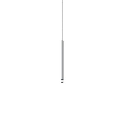 Lodes A-tube Nano Small cluster, chromové závěsné svítidlo s černým kabelem, 3W LED 2700K, 30cm