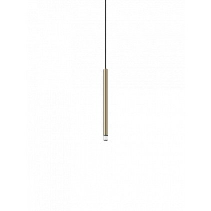 82031 lodes a tube nano small champagne zavesne svitidlo s cernym kabelem 3w led 3000k 30cm