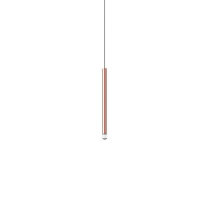 Lodes A-tube Nano Small cluster, červeno-zlaté závěsné svítidlo s čirým kabelem, 3W LED 2700K, 30cm