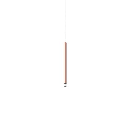 Lodes A-tube Nano Small cluster, červeno-zlaté závěsné svítidlo s černým kabelem, 3W LED 2700K, 30cm
