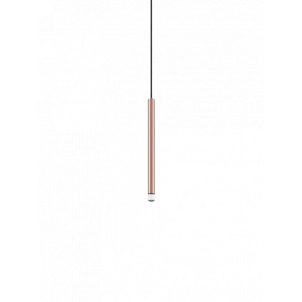 82055 lodes a tube nano small cerveno zlate zavesne svitidlo s cernym kabelem 3w led 3000k 30cm