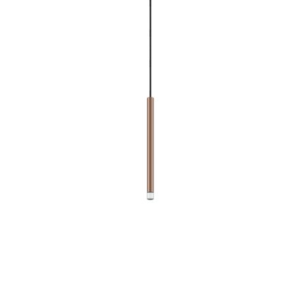 Lodes A-tube Nano Small cluster, hnědé závěsné svítidlo s černým kabelem, 3W LED 2700K, 30cm