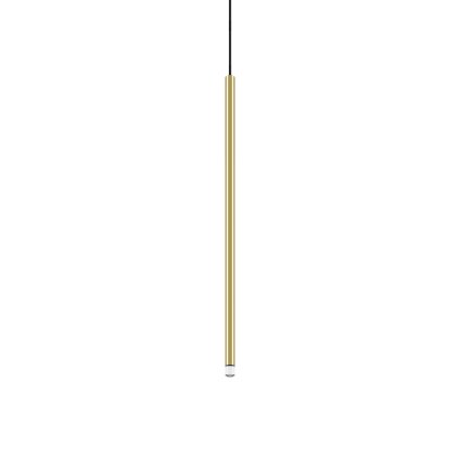Lodes A-tube Nano Medium cluster, zlaté závěsné svítidlo s černým kabelem, 3W LED 2700K, 60cm