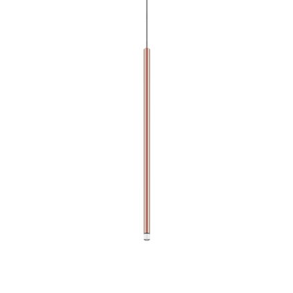 Lodes A-tube Nano Medium cluster, červeno-zlaté závěsné svítidlo s čirým kabelem, 3W LED 2700K, 60cm