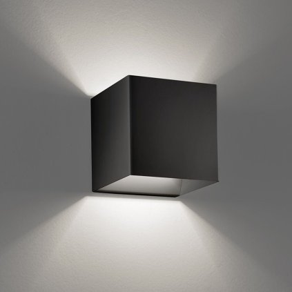 Lodes Laser, nástěnné svítidlo se svícením nahoru-dolu, 15W LED 2700K stmívatelné, černá, 10x10x10cm