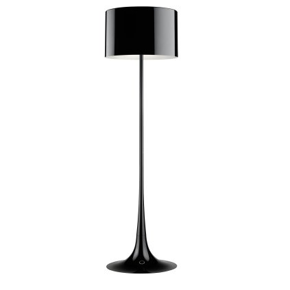Flos Spun Light F, černá designová stojací lampa, 1x205W E27, výška 176cm
