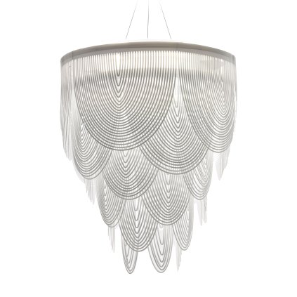 Slamp Ceremony suspension white large, designový lustr, 4x12W LED E27 + 1x8W LED GU10, prům. 90cm