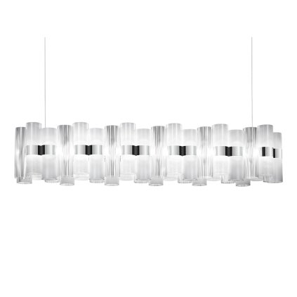 Slamp La Lollo white suspension linear 140, designové závěsné svítidlo, 110W LED 2700K stmívatelné, délka 142cm