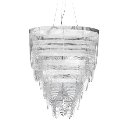 Slamp Ceremony suspension prisma large, designový lustr, 4x12W LED E27 + 1x8W LED GU10, prům. 90cm
