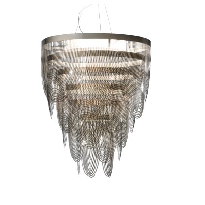Slamp Ceremony suspension fumè large, designový lustr, 4x12W LED E27 + 1x8W LED GU10, prům. 90cm