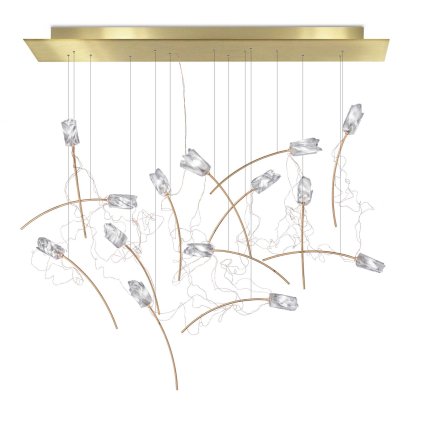 Slamp Tulip 14 linear, závěsné designové svítidlo, 14x3,2W LED 3000K stmívatelné, délka 110cm