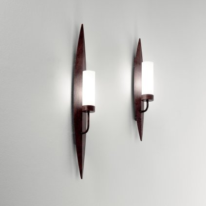 Fabas Vanity, nástěnné svítidlo, 1x60W, tmavě rezavá, 70cm