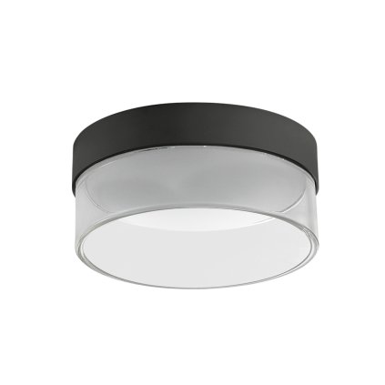 Linea Light Crumb, černé moderní stropní svítidlo, 15W LED 3000K, prům. 15,4cm