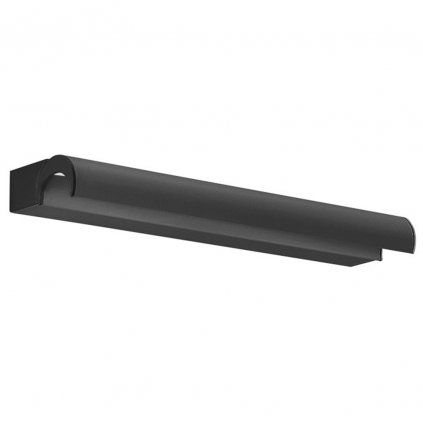 Linea Light Halfpipe, černé lineární svítidlo s nastavitelným směrem svícení, 11W LED 3000K, 30cm, IP44