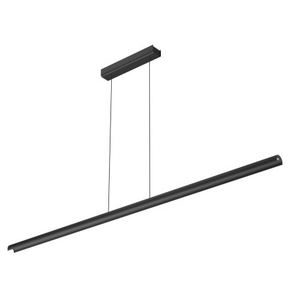 Linea Light Halfpipe_P, černé závěsné lineární svítidlo, 42W LED 3000K, délka 143cm