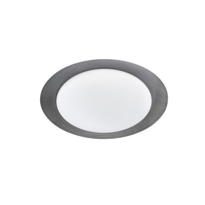 Linea Light Crew_1, stropní svítidlo s šedým límcem, 12W LED 3000K, prům. 30cm