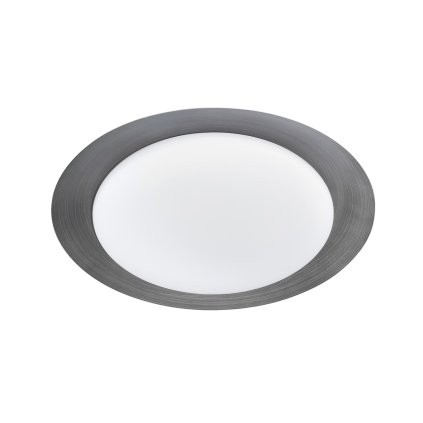 Linea Light Crew_1, stropní svítidlo s šedým límcem, 17W LED 3000K, prům. 38cm