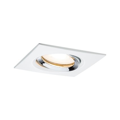 Paulmann Nova Plus, otočná bodovka GU5,3 nebo GU10, bílá/chrom, 9,3x9,3cm, IP65