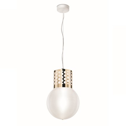 Slamp Atmosfera Gold, designové závěsné svítidlo se zlatou základnou, 2x12W E27, průměr 30cm
