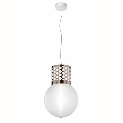 Slamp Atmosfera Pewter, designové závěsné svítidlo s cínovou základnou, 2x12W E27, průměr 30cm