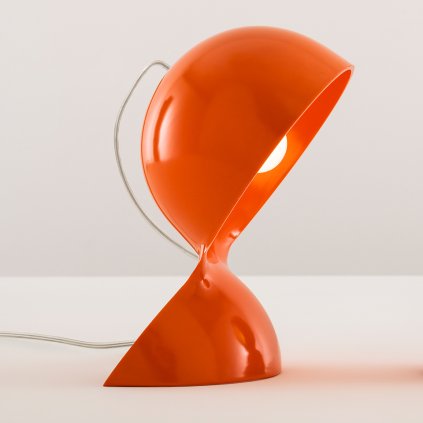 Artemide Dalú Orange, oranžová designová stolní lampa, 1x28W E14, výška: 26 cm