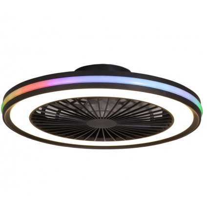 Mantra Gamer Big, ventilátor se svítidlem LED 60W RGBW, dálkový ovladač, černá, průměr 55,6cm