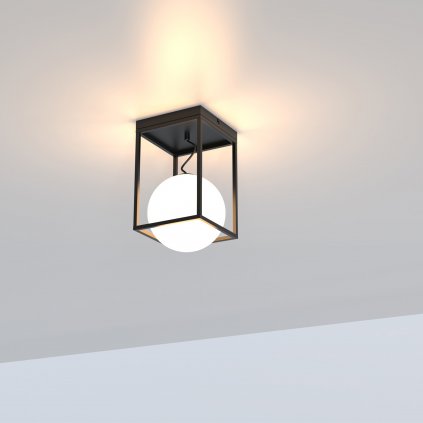 Mantra Desigual, moderní stropní svítidlo 1xE27, černý kov/sklo, 30x19cm
