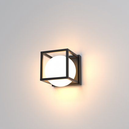 Mantra Desigual, moderní nástěnné svítidlo 1xG9, černý kov/sklo, 13x13cm