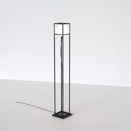 Mantra Desigual, moderní stojací lampa 1xE27, černý kov/sklo, výška 160cm