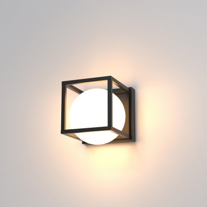 Mantra Desigual, moderní nástěnné svítidlo 1xE27, černý kov/sklo, 15x15cm