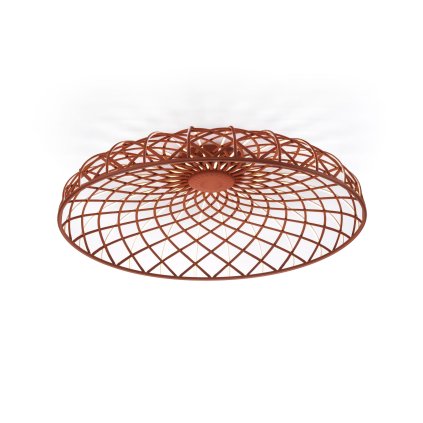 Flos Skynest C, červené stropní svítidlo, 57W LED 2700K stmívatelné, prům. 90,4cm