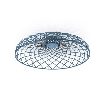 Flos Skynest C, modré stropní svítidlo, 57W LED 2700K stmívatelné, prům. 90,4cm