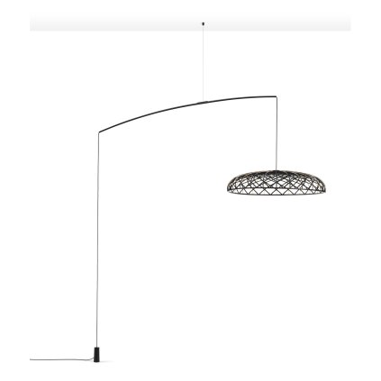 Flos Skynest Motion, antracitové stropní svítidlo, 57W LED 2700K stmívatelné, prům. 90,4cm