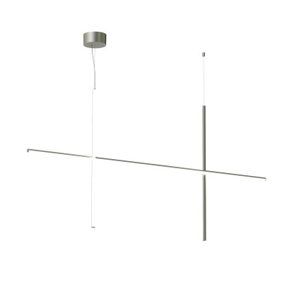 Flos Coordinates S2, závěsné svítidlo, stříbrná, 55W 2700K