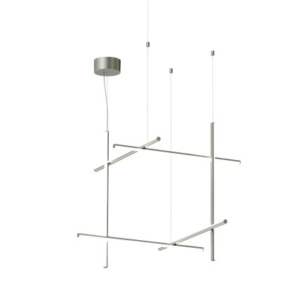 Flos Coordinates S3, závěsné svítidlo, stříbrná, 71W 2700K