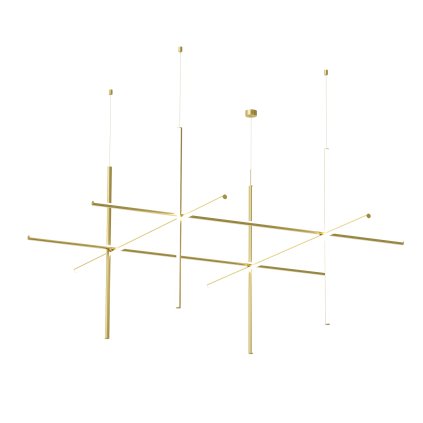 Flos Coordinates S4 CLIII, závěsné svítidlo anodizovaná champagne, 147W 2700K