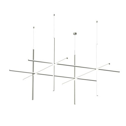 Flos Coordinates S4 CLIII, závěsné svítidlo, stříbrná, 147W 2700K