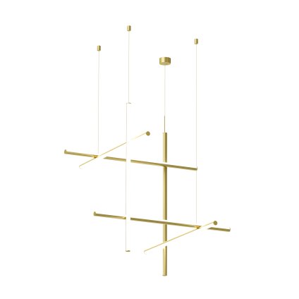 Flos Coordinates S3 CLIII, závěsné svítidlo anodizovaná champagne, 64W 2700K
