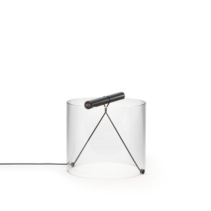 Flos To-Tie T1, černá designová lampička se stmívačem, 7W 2700K, průměr 20cm, výška 19cm