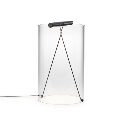 Flos To-Tie T2, černá designová lampička se stmívačem, 7W 2700K, průměr 20cm, výška 34cm