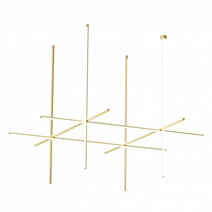 Flos Coordinates C4 Long CLIII, stropní svítidlo, anodizovaná champagne, 174W 2700K