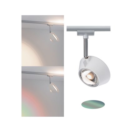 Paulmann Sabik, spot pro Urail system, 1x4W LED 2700K stmívatelné, matná bílá/chrom