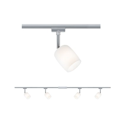 Paulmann Blossom, základní set Urail systemu, 4xG9 max. 10W, matný chrom/satinované sklo, délka 2,2m