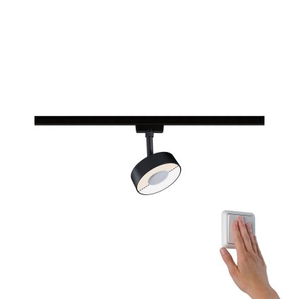 Paulmann Circle, spot pro Urail system, 1x5W LED 3000/4000K, White Switch, černá