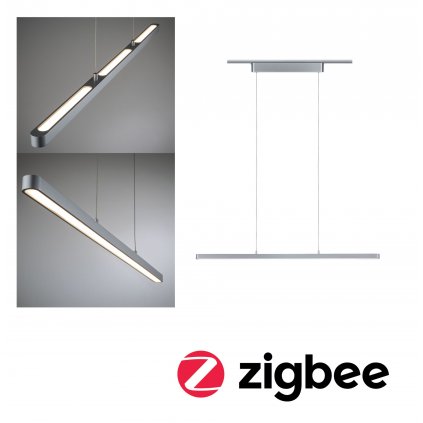 Paulmann Lento, ZigBee Tunable white, svítidlo se svícením nahoru-dolu pro Urail, 40,5W LED, stmívatelné, matný chrom