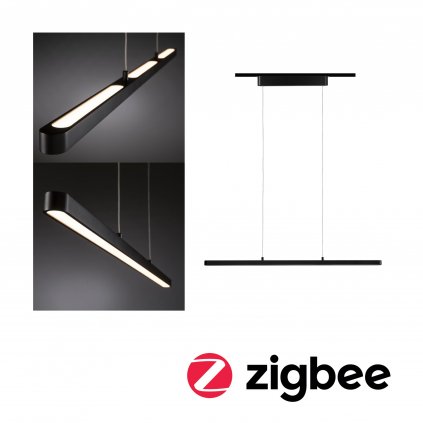 Paulmann Lento, ZigBee Tunable white, svítidlo se svícením nahoru-dolu pro Urail, 40,5W LED, stmívatelné, černá