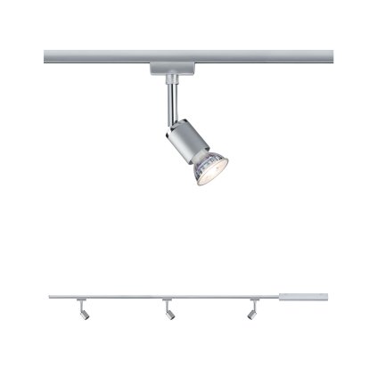 Paulmann Pure, základní set Urail systemu, 3xGU10 max. 10W, matný chrom, délka 1,2m