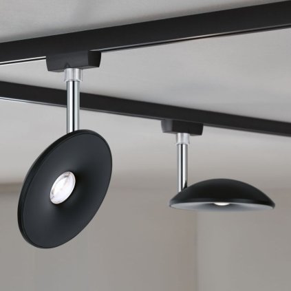 Paulmann Sphere, spot pro Urail system, 7,4W LED 4000K, stmívatelný, matná černá/chrom