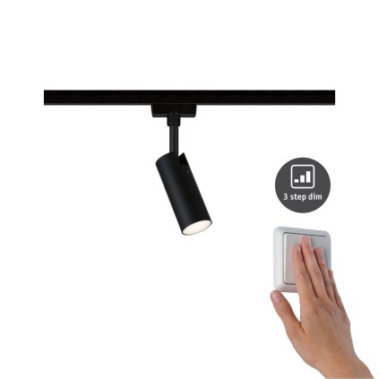 Paulmann Tubo, spot pro Urail system, 1x4W LED 4000K, tříkrokové stmívání, černá